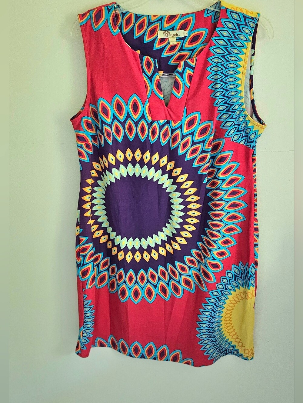 Aryeh Bold Summer Sleeveless Colorful Dress